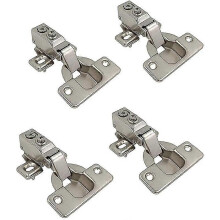 (As show, One size) 95 Degree Full Overlay Mini Hinges 35mm For Frame With Damper For Doors Short Hinge For Cupboard Door Furniture Kitchen Set Of 4