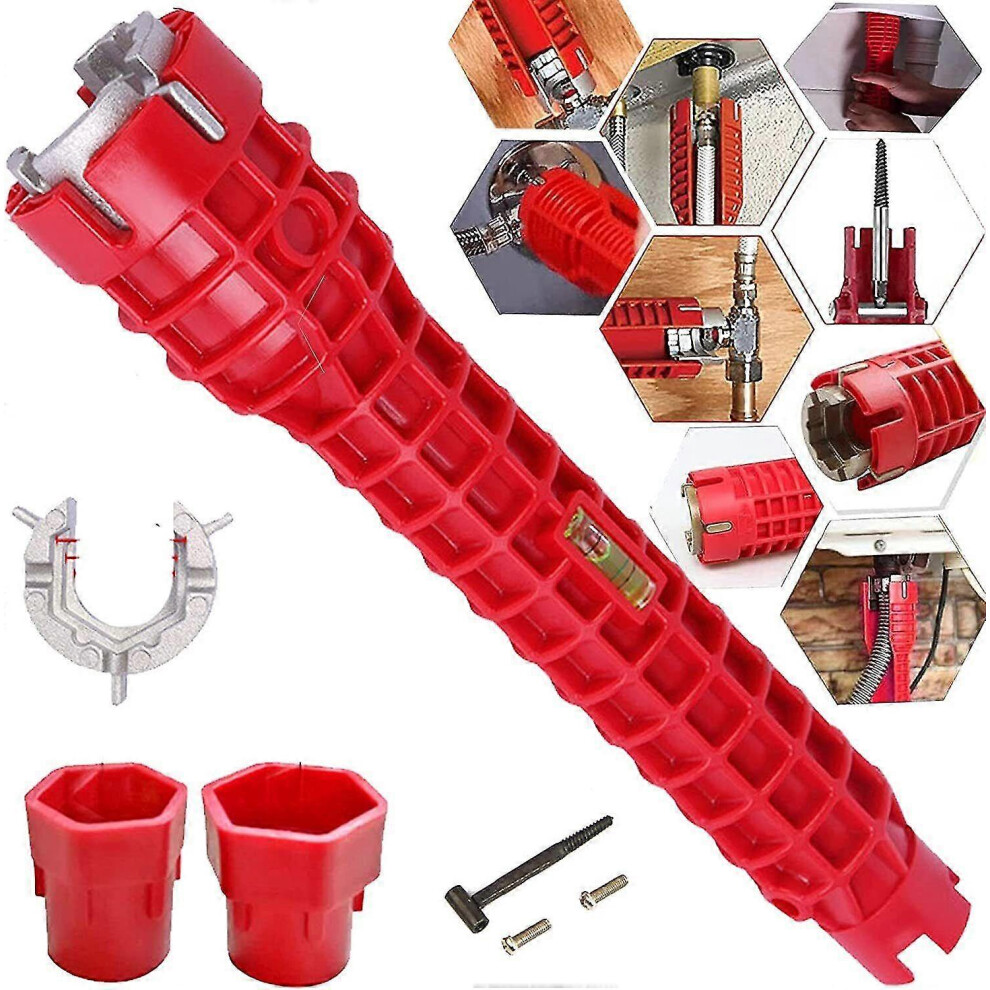 (As Show, One Size) 8In1 Sink Basin Multifunction Faucet Wrench Install Tap Spanner Installer Tools 5031614163893