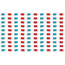 (As show, One size) 100pcs 3d Cardboard Glasses Universal Anaglyph Glasses Eyewear For Movie Video