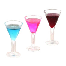 (Red, One size) 3x 1/12 1/6 Miniature Cocktail Cup for Living Room Dollhouse Scenery Accessories