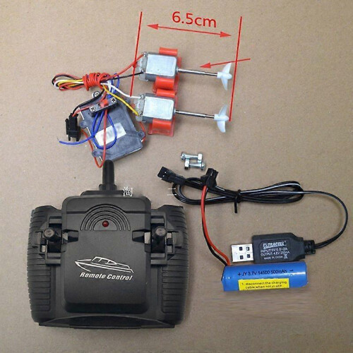 (65mm Chargable) Model Boat DIY Kits Shaft Bushing Motor Propeller Controller Receiver Set RC New