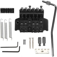 (Black) Floyd Rose Double Locking Tremolo System Bridge for Electric Guitar Parts GD/SR/BK js