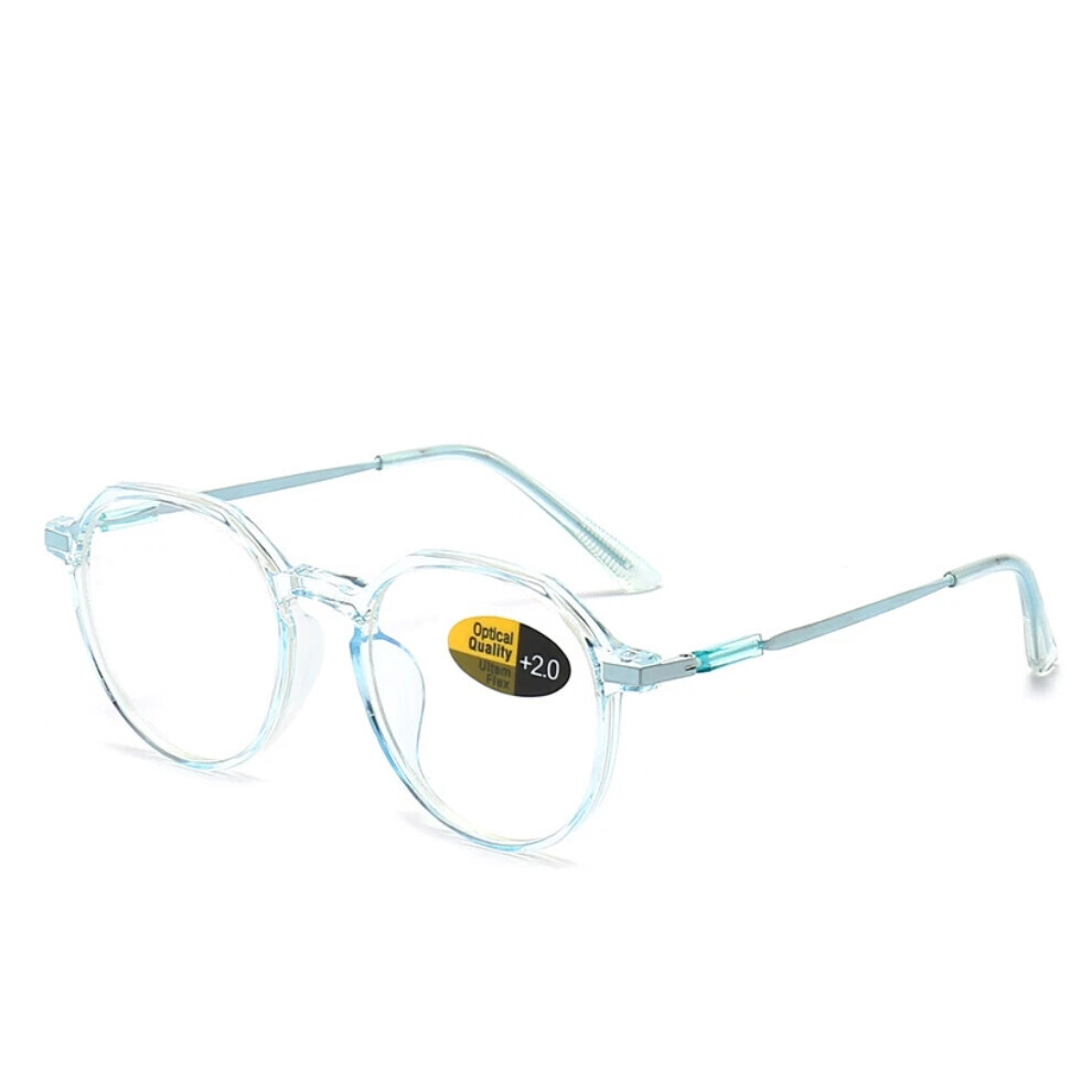 (Blue, +1.75 strength) Big Frame  Blue Light Blocking Reading Glasses New