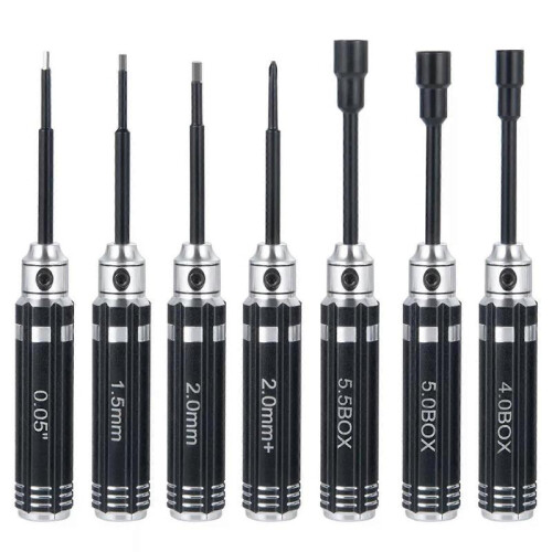 Tools Kit 7PCS Hex Nut Screwdriver Set for 1/10 RC Crawler Car Hex Screw Drive js