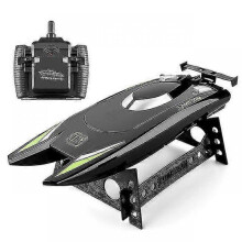 (Black) 30 Km/h Rc Boat 2.4 Ghz High Speed Racing Speedboat Remote Control Ship Water Game Kids Toys Children Gift Fg