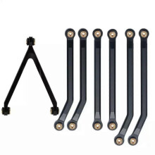 (Black) For Axial AXI00001 SCX24 C10 4WD RC 1/24 High Clearance Chassis Links 6Pcs/Set NEW