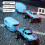 (Blue) 1:64 Scale Mini RC Truck USB Rechargeable Remote Control Car with Trailer js 2