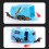 (Blue) 1:64 Scale Mini RC Truck USB Rechargeable Remote Control Car with Trailer js 3