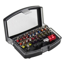 (Black) 32PCS Impact Driver Screwdriver Bit Set Drill Bits Torx 1/4" Hex Shank w/ Case js