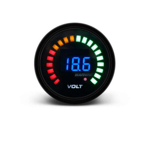 2" 52mm Digital Analog LED Electronic Auto Car Voltage Gauge Volt Meter Smoked 1