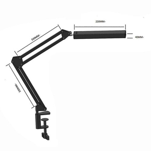360 Adjustable LED Desk Lamp Reading Light Metal Swing Arm Table Light USB Clip NEW 1