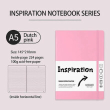(A, Pink) A5 Hardback Lined Notebook Ruled Notepad Notes Diary Book Customizable Notebook js
