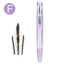 (F) C2 Eyedropper Transparent Resin Fountain Pen Fine Nib F 0.5mm Write NEW
