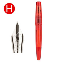 (H) C2 Eyedropper Transparent Resin Fountain Pen Fine Nib F 0.5mm Write NEW