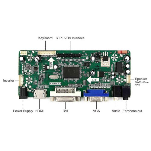HDMI VGA DVI Audio LCD Controller Board for LCD Panel Only Controller Boardjs 1