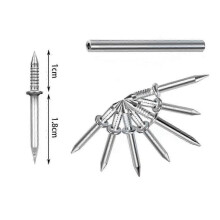 200PCS Double-Head Skirting Thread Seamless Nail, No Trace Nails Sheep Horn Nails Single Angle Nails Cement Nails bs