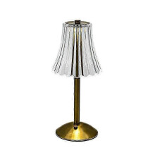 LED Crystal Decorative Table Lamp 800MAh Rechargeable Atmosphere Night Light 3-Levels Brightness for Restaurant Cafe bs