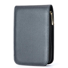 (Black) Pen Bag Cosmetic Organizer Stationery Storage School Pencil Case With Zipper Fg