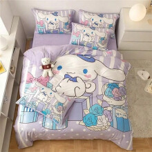 (13, AU Single 140x210cm) Cute Cinnamoroll Bedding Sets Comforter Quilt Bed Cover Duvet Cover Pillow Case 2-3 Pieces Sets Kids Adult Size Home Decor