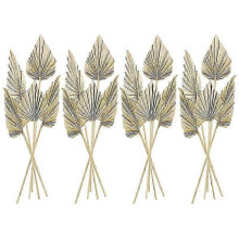 20Pcs Boho Dried Palm Spears Leaves , Small Dried Real Palm Fans, Dried Palm Leaves with Stem Dried Leaf Decor VaseNEW