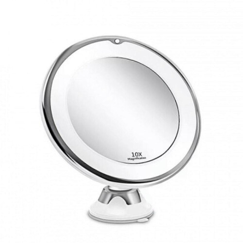 (AB90C Charging-Touch) 10X AB90 Magnification Makeup Mirror With LED Single Sided Portable Rotatable NEW 1
