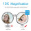 (AB90C Charging-Touch) 10X AB90 Magnification Makeup Mirror With LED Single Sided Portable Rotatable NEW 4