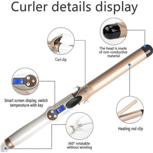Curling Irons Pro 28MM Curling Irons LCD Display 110-210 Temperature Control Ceramic Curling Irojn 1