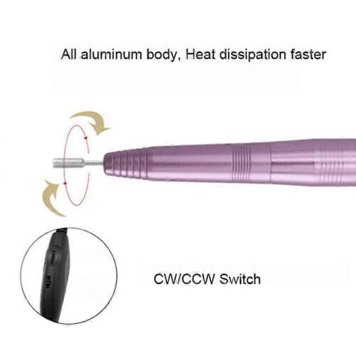 Electric Nail Drill, Usb Manicure Pen Sander Polisher Portable 2