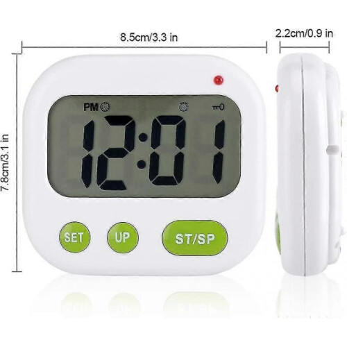 Alarm Clock Digital Lcd Vibration Clock Battery Operated Modern Portable Timer Clock Fg 2
