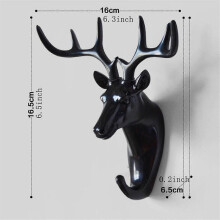 Towel Hook Wall Hanging Deer Head Clothes Hanger Room Craft Decoration Wall Decoration Hook,6 PCS js