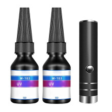20ML Glue Curing UV Adhesive Transparent Crystal Glass Repair Liquid Flashlight NEW