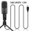 PC USB Microphone, Podcast Condenser Microphone with Foldable Tripod for Streaming, Gaming, Podcast js 2