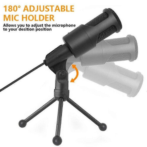 PC USB Microphone, Podcast Condenser Microphone with Foldable Tripod for Streaming, Gaming, Podcast js 2