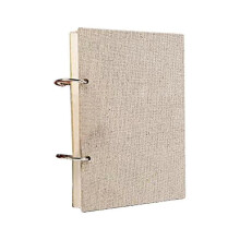 Retro Spiral Sketchbook Linen Hardcover 120 Pages 160GSM Thick Refillable Loose Leaf Notebook Sketc js