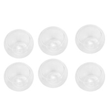 6Pcs 50Ml Clear Drinking Healthy Cup Heat Resistant Double Wall Layer Tea Cup Water Flower Tea Cups js