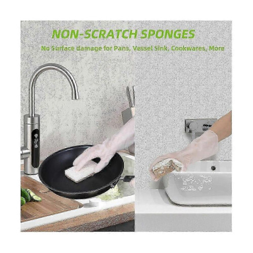 16PCS Biodegradable Compostable Cellulose Kitchen Sponges Coconut Scrubber - Eco Friendly Sponge fo js 2
