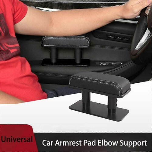 Black Car Armrest Pad Elbow Support Car Adjustable Anti-Fatigue Armrest Rest Elbow Support Heighten js 2