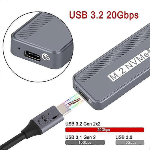 M.2 NVMe HDD Enclosure USB3.2 GEN2x2 20Gbps Multi-Functional High Speed Transfer HDD Enclosure js 1