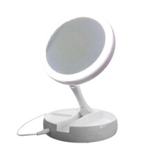 Portable Folding Mirror 10x Magnifying LED Lighting Make Up Vanity Mirror Fg