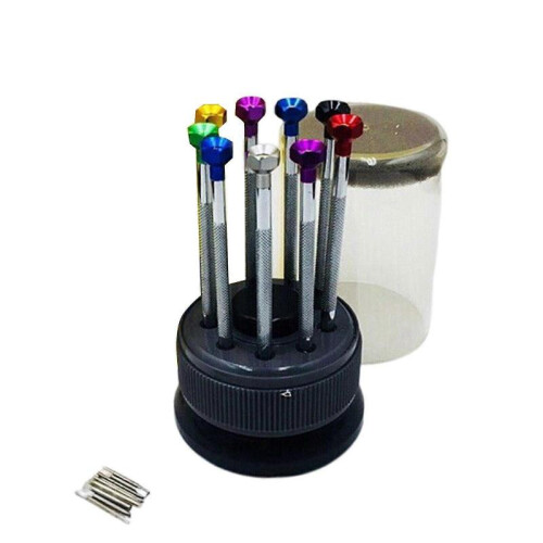 9pcs Precision Screwdriver Watch Jewelry Slotted Flat Blade Watchmakers Tool Set NEW