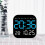 LED Square Digital Wall Clock with Remote Control, Temperature, Date & Week Display js 2