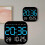 LED Square Digital Wall Clock with Remote Control, Temperature, Date & Week Display js 3
