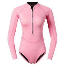 (L, pink) 2025 new 2mm diving suit women's wet suit one-piece swimsuit surfing snorkeling
