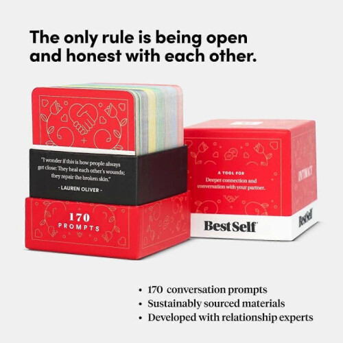 2025 Latest Model BestSelf Intimacy Deck  150 Couples Conversation Starters, 2