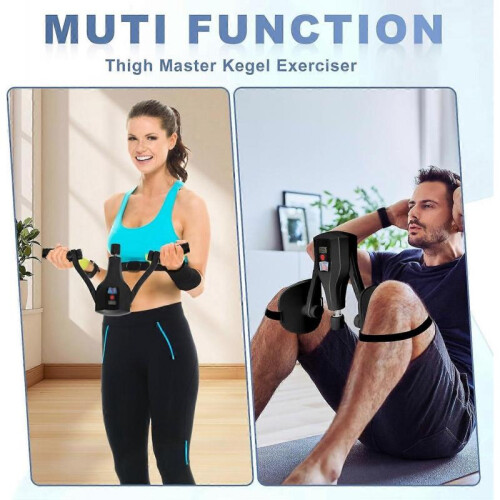 Multifunctional Thigh Master Kegel Exerciser, Adjustable 0-132lbs Resistance Hip 1