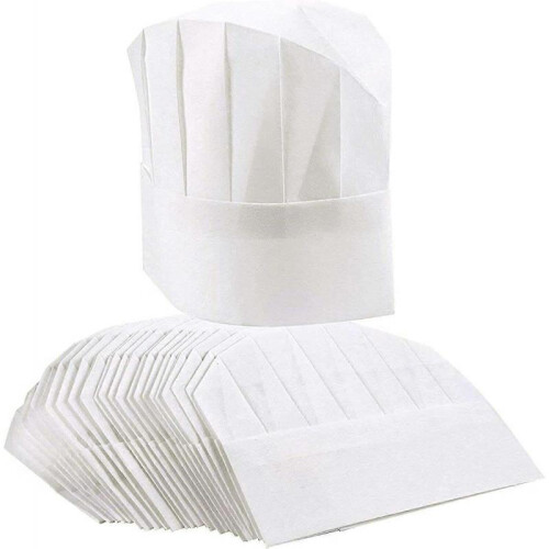40 Pack Chef Hats for Kids, Adults - Bulk Adjustable Disposable Bakery Hats for