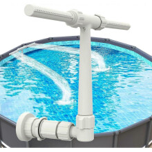 Pool Fountain for Above and In-Ground Pools, Dual Spray Waterfall Sprinkler