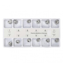 2025 Latest Model 12pcs Dental Molar Metal Crowns Stainless Steel Restore Chew...