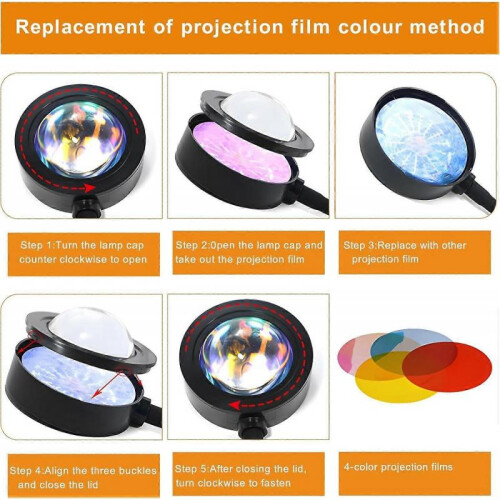 Sunset Lamp Projector, Sunset Light with 16 Colors Changing Projector LED Lights 2