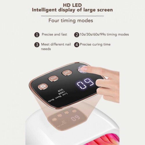 2025 Latest Model Nail Art Lamp Screen Display 180W High Power Multi Functiona... 2